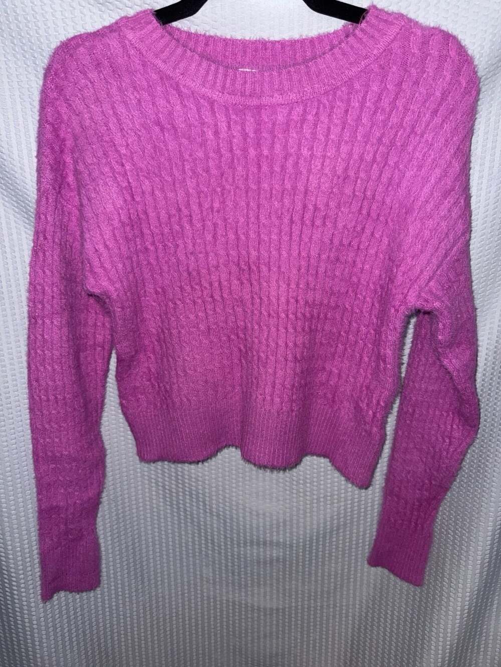 Hippie Rose Chunky Knit Purple Sweater Size S